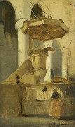 Johannes Bosboom The Pulpit of the Church in Hoorn oil